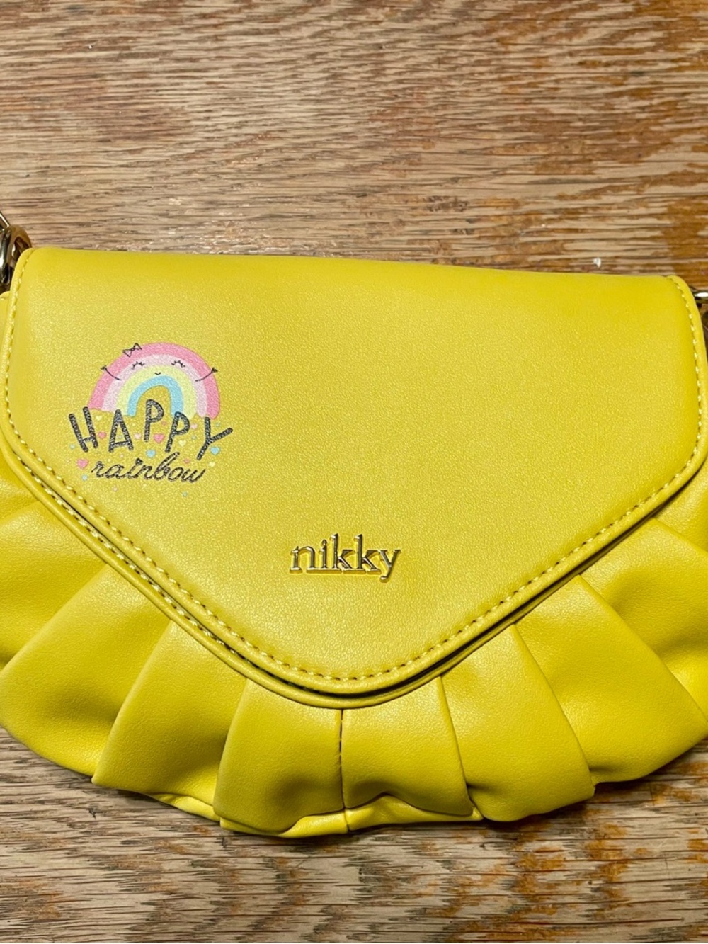 Nikky Yellow Happy Rainbow Crossbody Bag